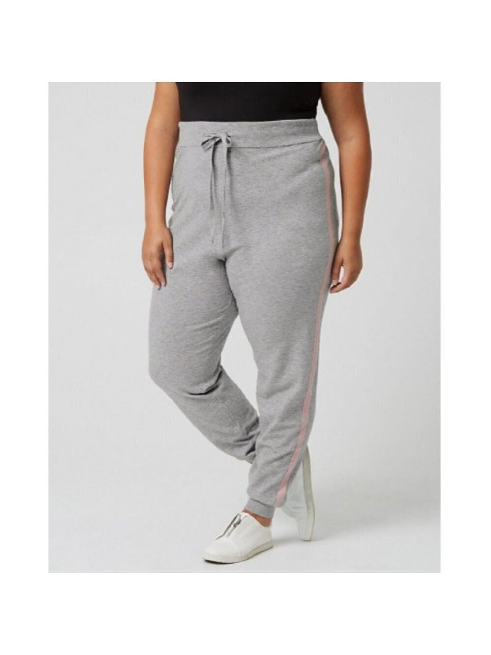 Women Le Chateau Viscose Blend Side Stripe Track Pant Size 1X